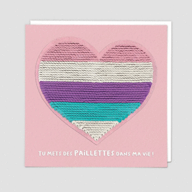 Cartes sequin Cœur