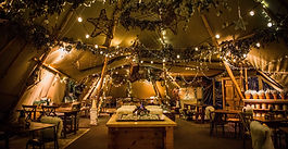 Tipis restaurant at the gardens in Yalding