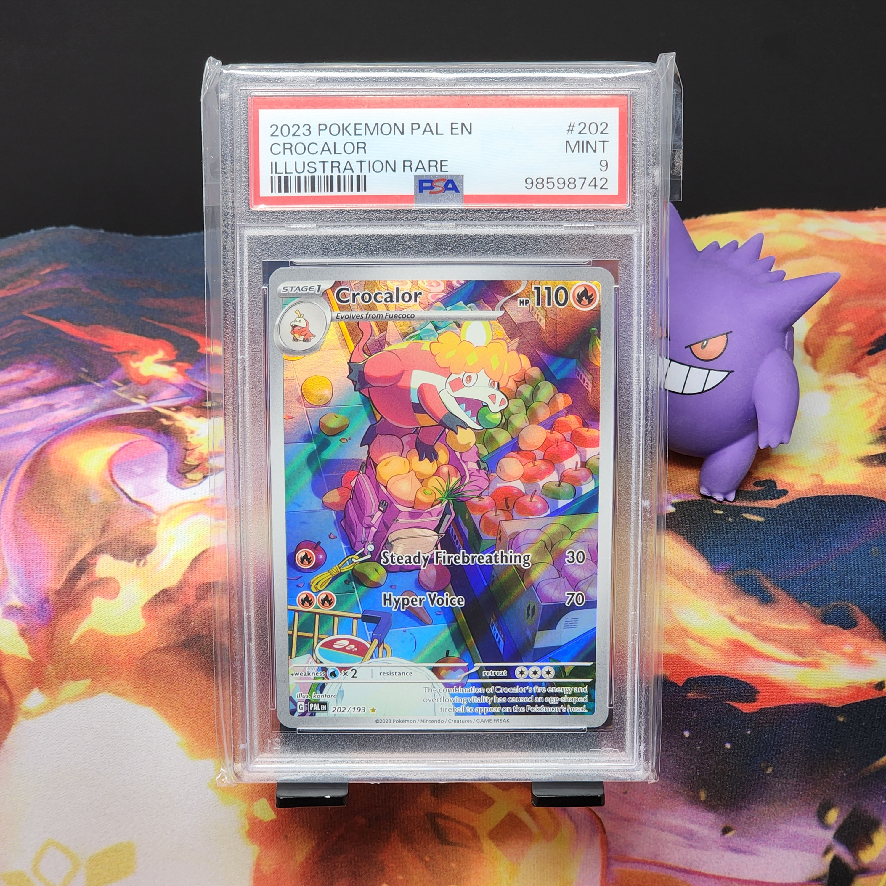 2023 Pokemon Crocalor #202 Illustration Rare PSA 9