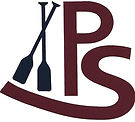 Brand Image for Packsack Canoe Trips. PS letters with canoe paddles crossed