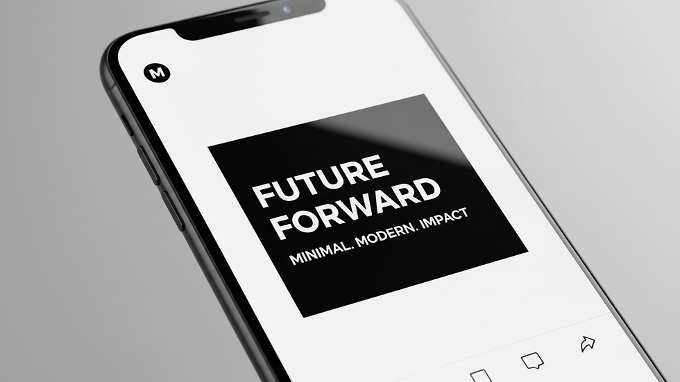 Close-up view of a smartphone displaying a social media marketing campaign