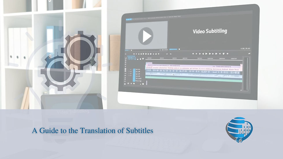 A Guide to the Translation of Subtitles