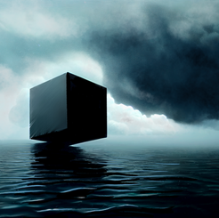 Saturn, black cube