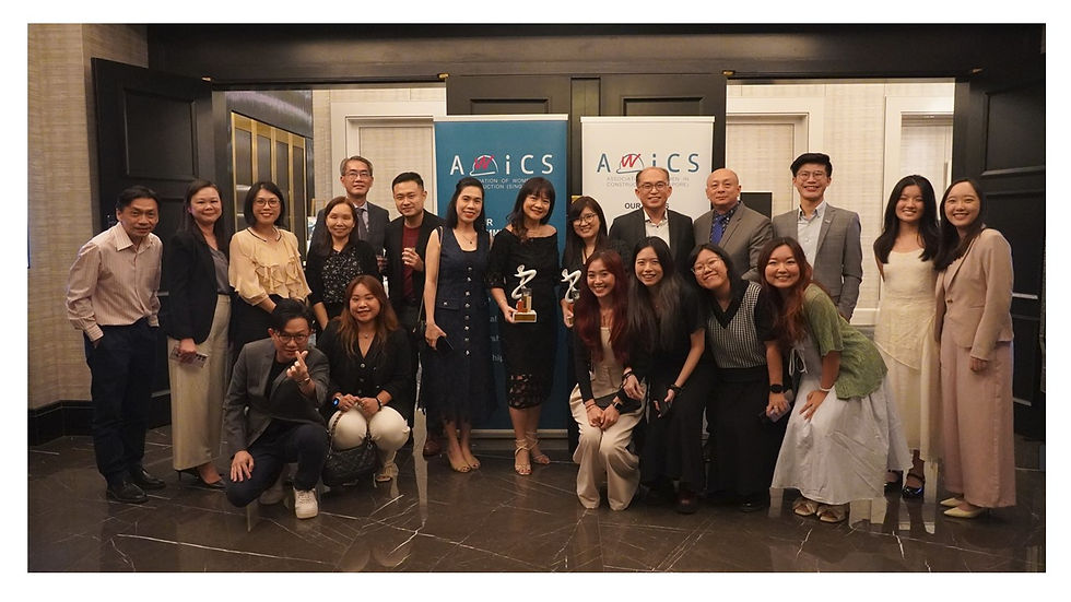 CPG Corporation, CPG Consultants, and PM Link celebrating Ms Pan Min Zin and Er Audrey Tee's wins