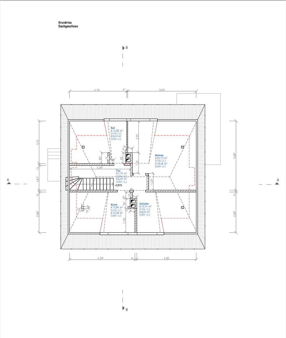 Grundriss Dachgeschoss (Bestand)
