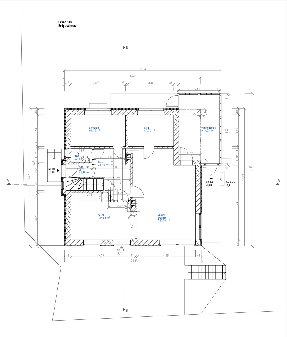 Grundriss Erdgeschoss (Bestand)