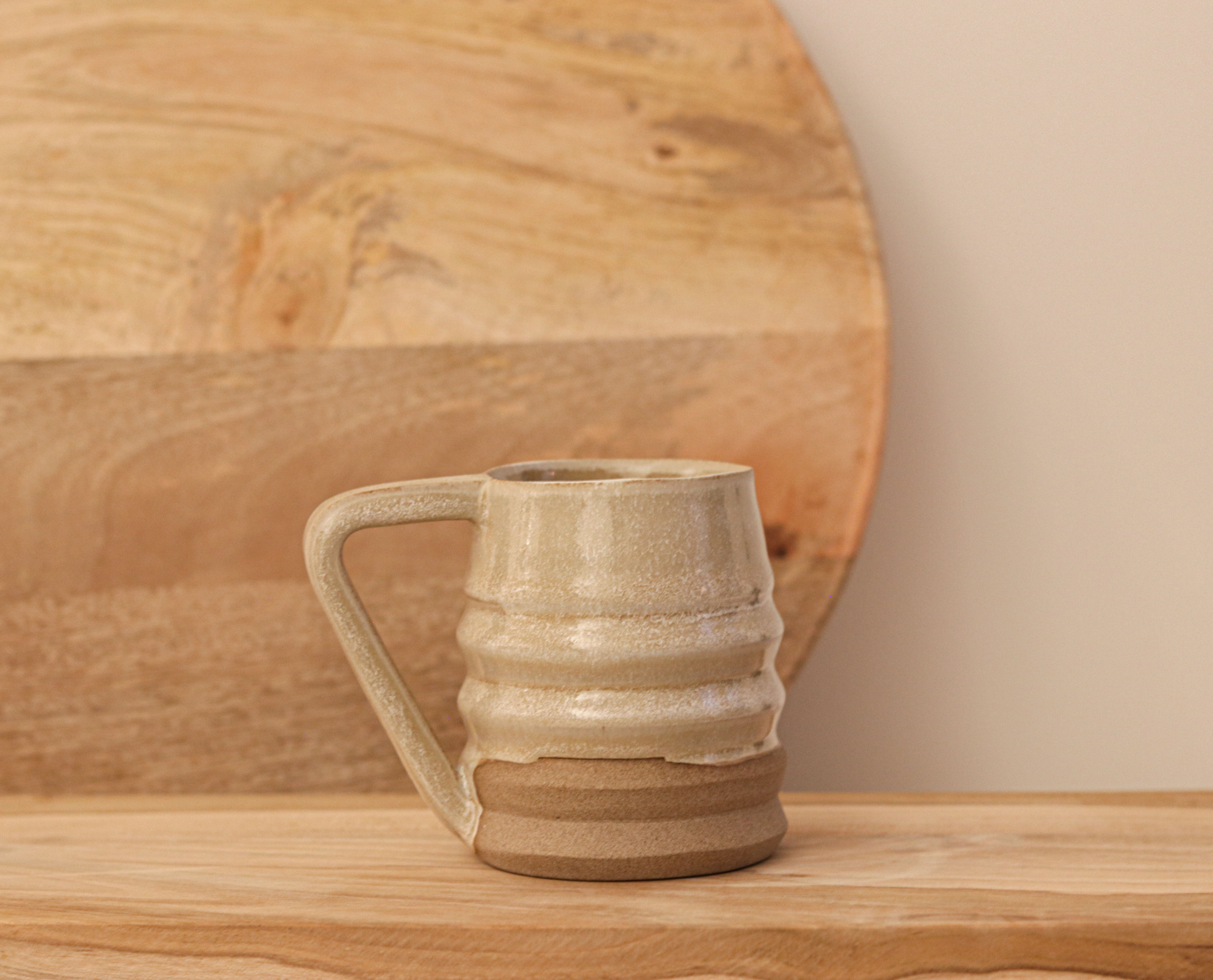 Large Mug with Handle - Cream Caramel