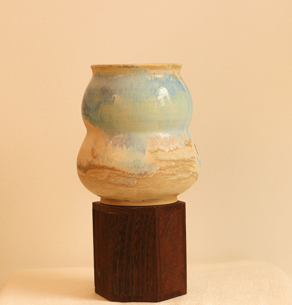 Thumbnail: Waves of the Sea Vase (Medium Size)
