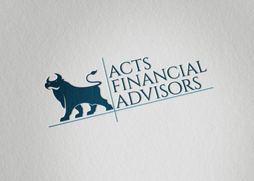 ACTS Financial Advisors logo: bull silhouette, financial services
