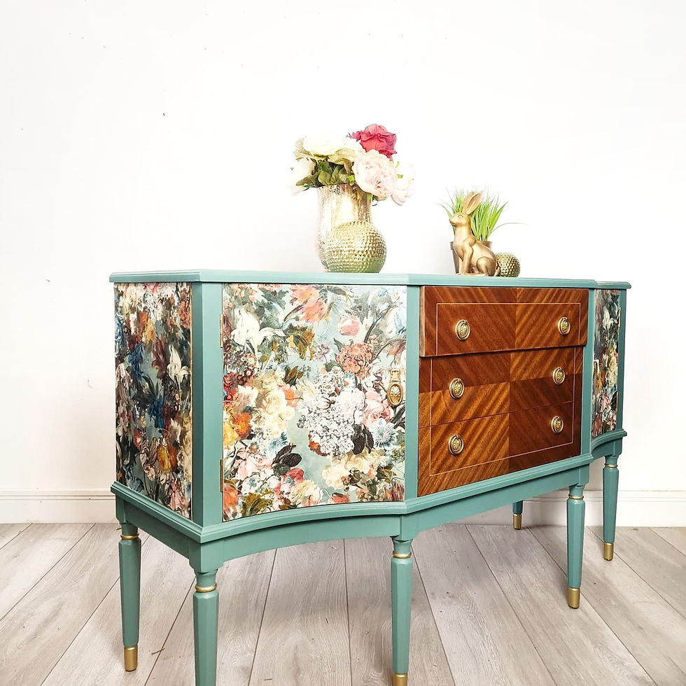 Thumbnail: Dahlia ,teal strongbow sideboard 