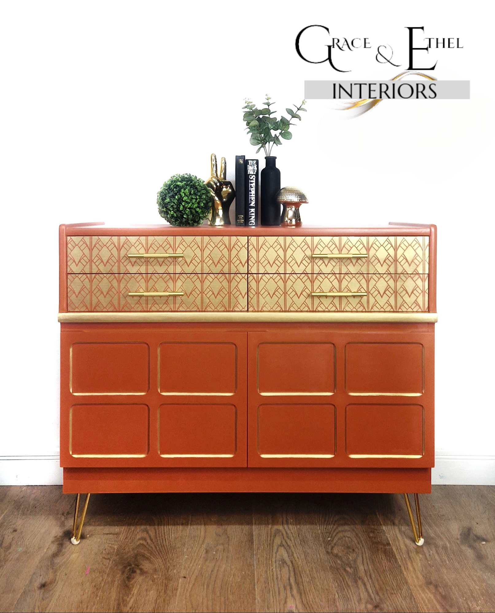 Orange nathan sideboard