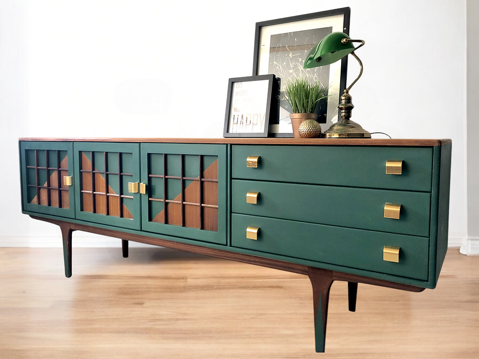 Thumbnail: Mid century modern younger sideboard in green 
