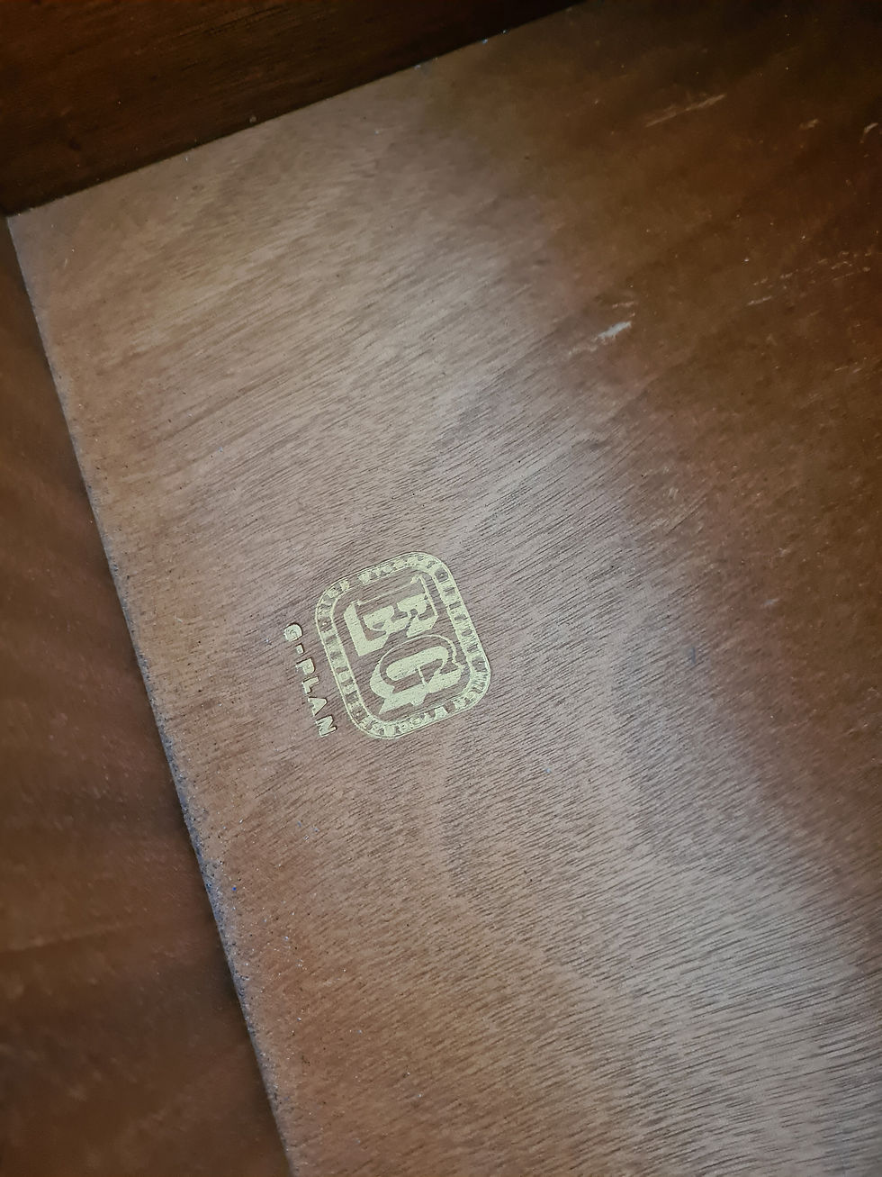 Thumbnail: a view of the g plan logo in one of the drawers