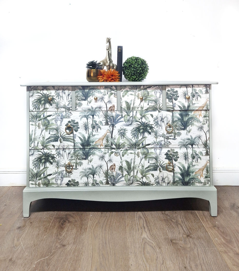 Thumbnail: Stag minstrel safari themed chest of drawers  