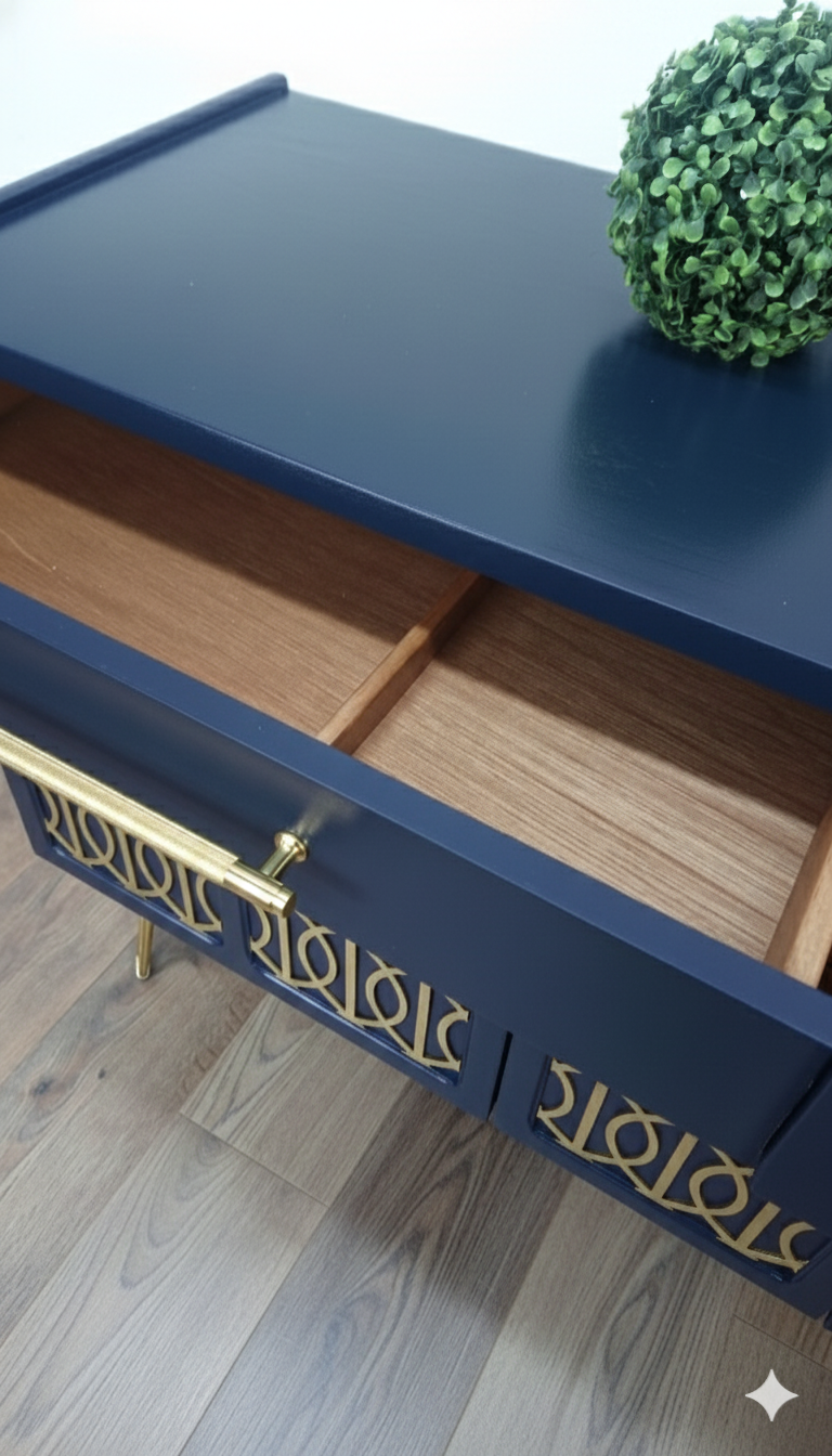 Thumbnail: Nathan teak sideboard in navy blue