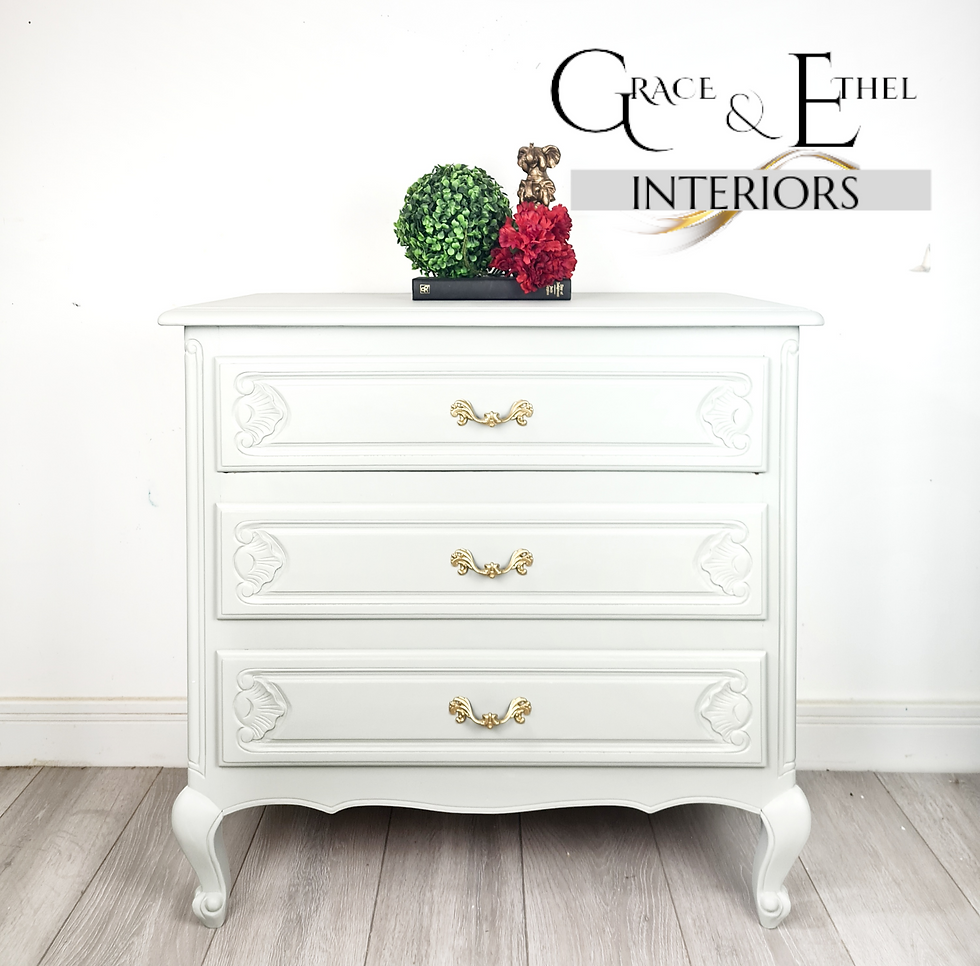 French Oak louis xv grey chest of drawers 