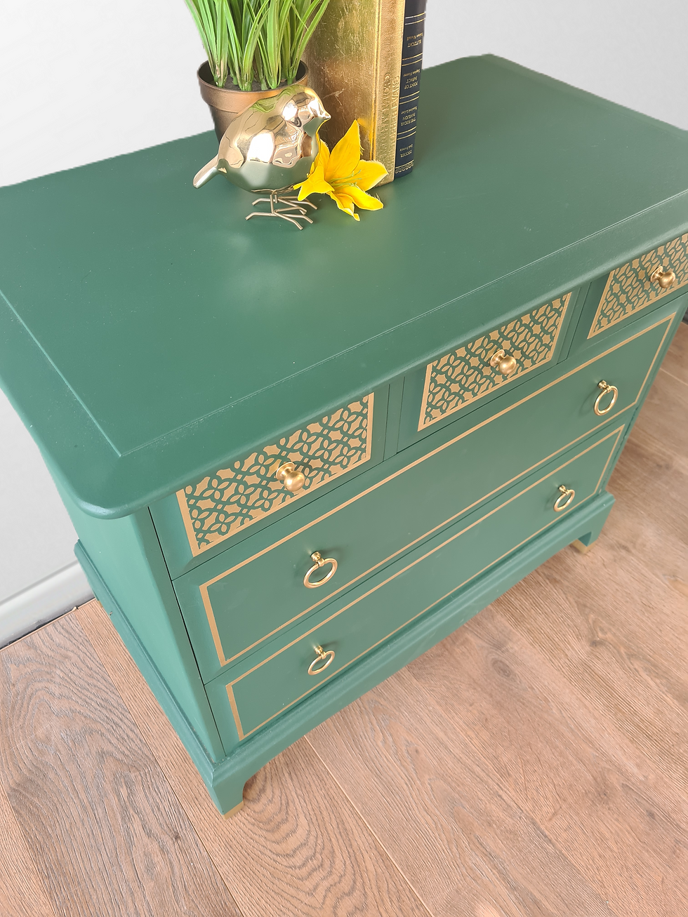 Thumbnail: Stag minstrel green chest of drawers 