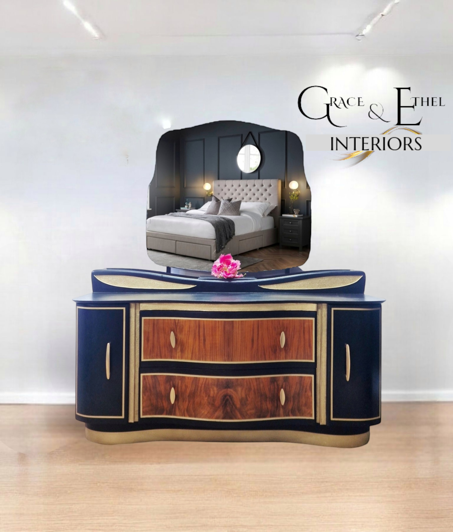 Art deco beautility dressing table