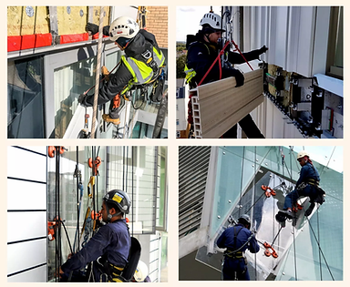 Leaf Façade LLC, Dubai-based - Glass scratch removal, aluminum repainting, restoration, and façade cleaning via rope access