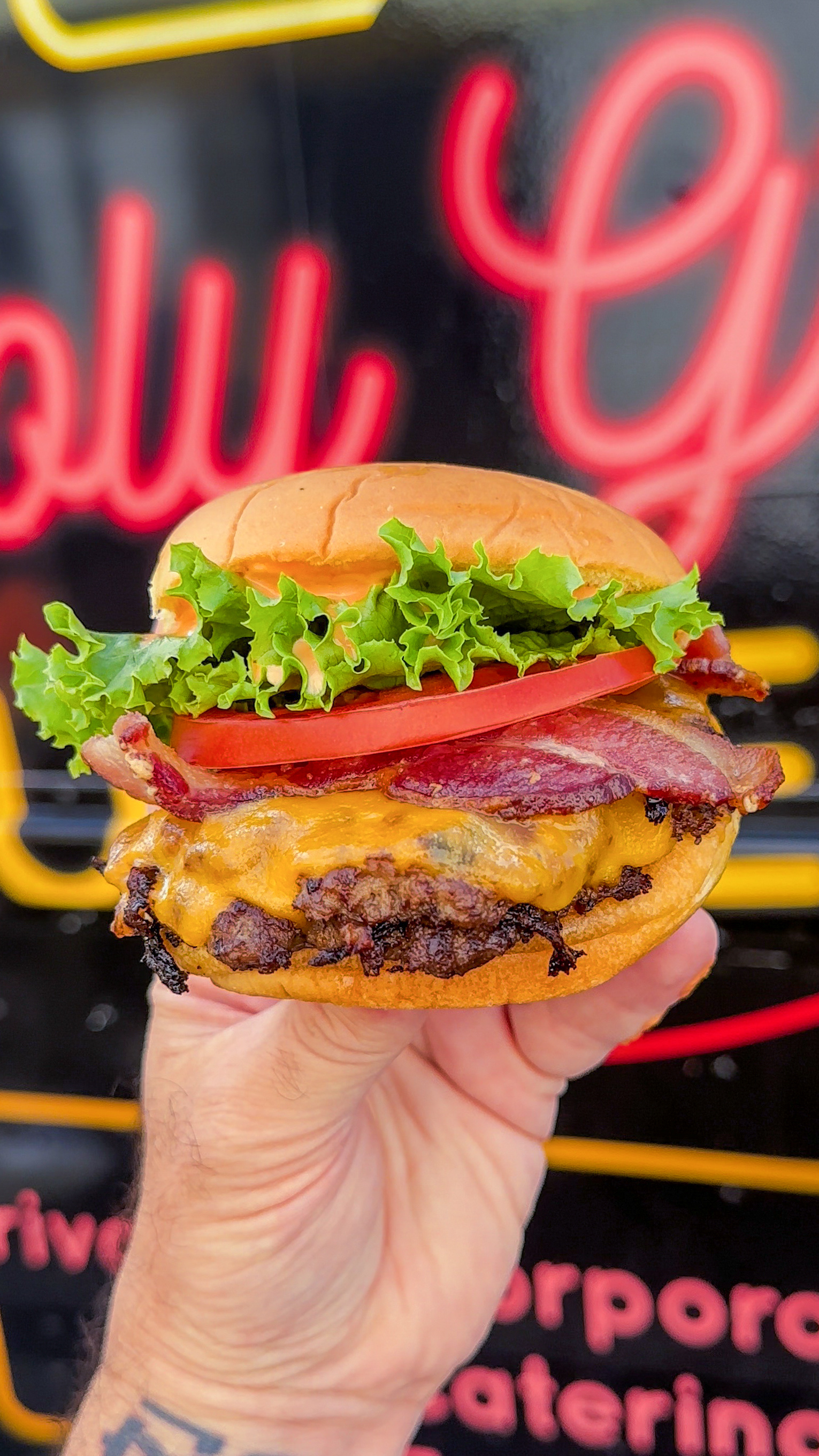 Holy Grail Burgers food at a New Jersey event