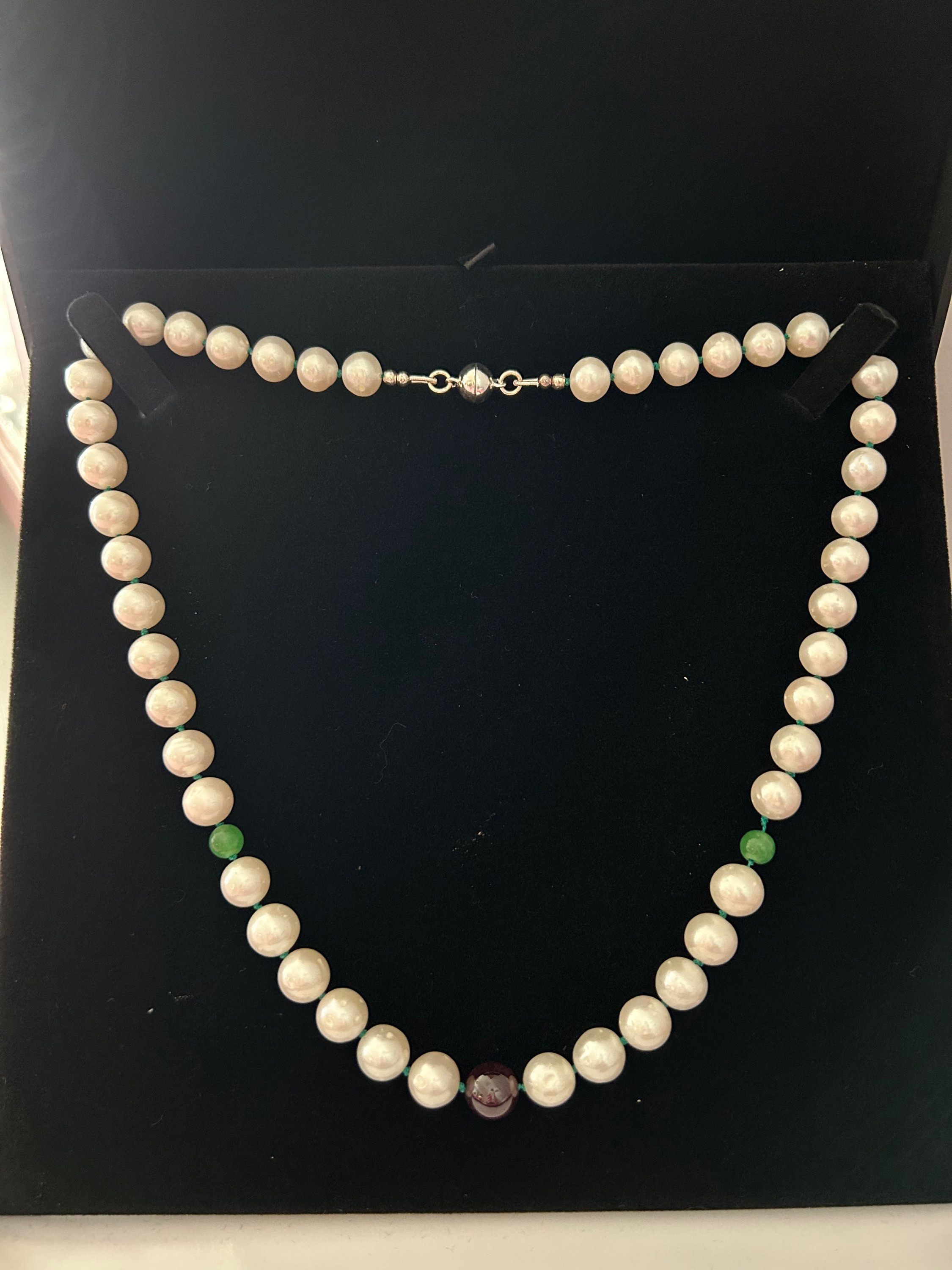 Star garnet freshwater pearls
