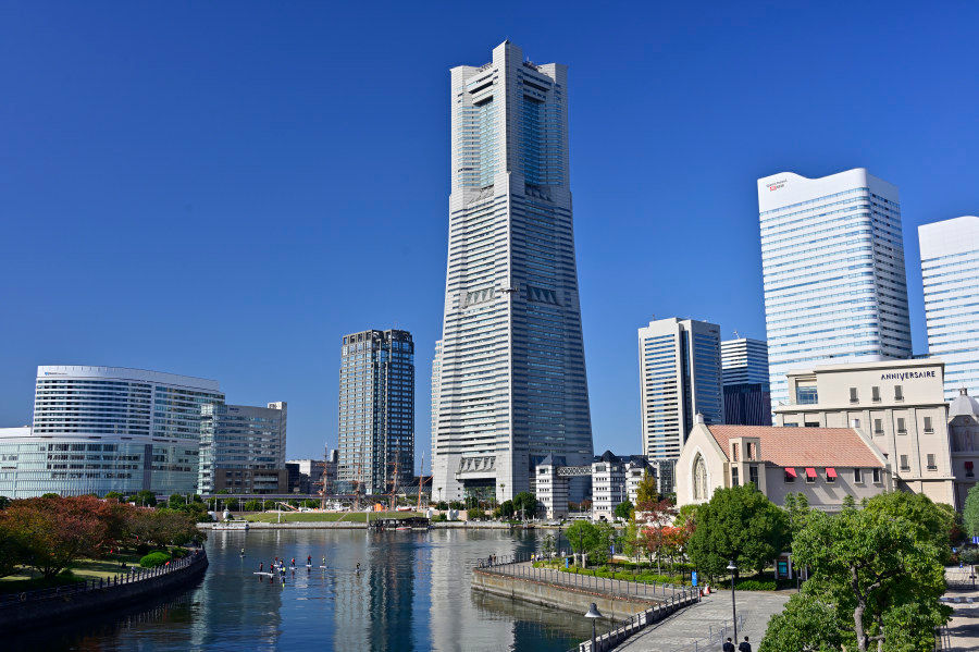 運河パーク付近にて