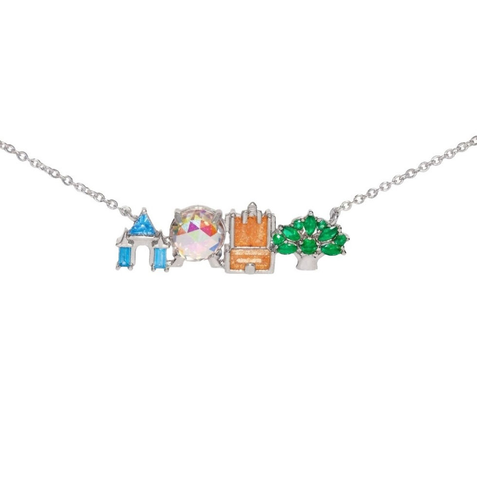 Thumbnail: Now Cute Colorful Zircon Amusement Park Necklace Girl Castle Vegetable Pendant N