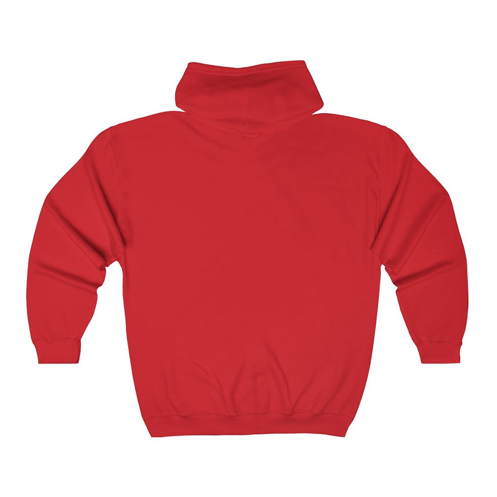 Thumbnail: Red, Black or Gray Heavy Blend™ Full Zip Hooded Sweatshirt (White Logo)
