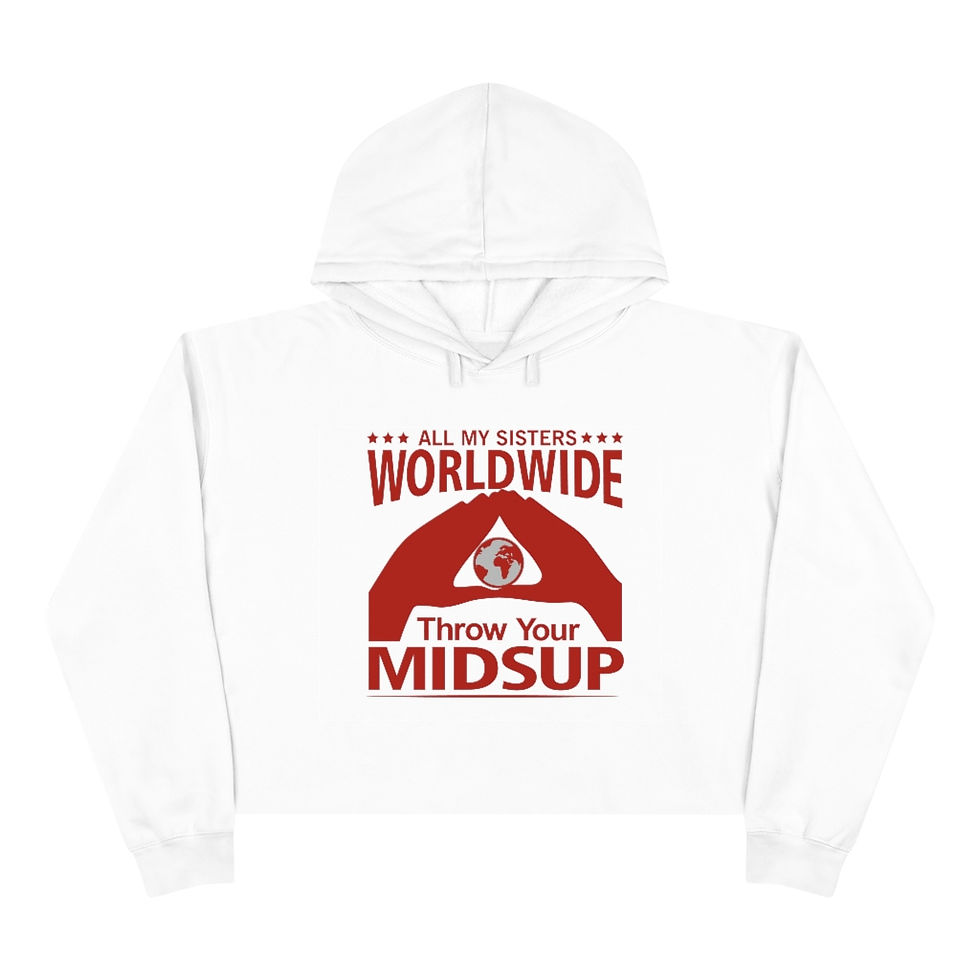 Thumbnail: MidsUp Crop Hoodie (White or Black)
