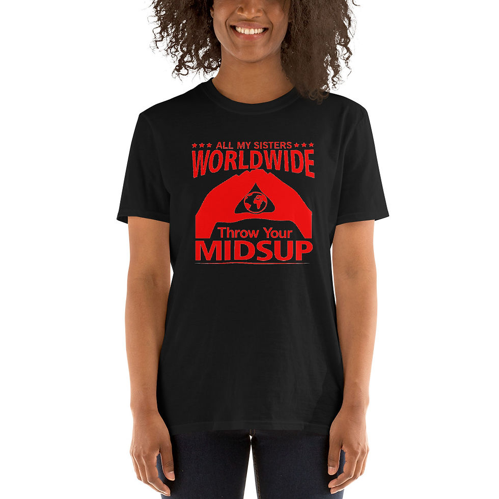 Thumbnail: Short-Sleeve Black MidsUp T-Shirt (Black & White)