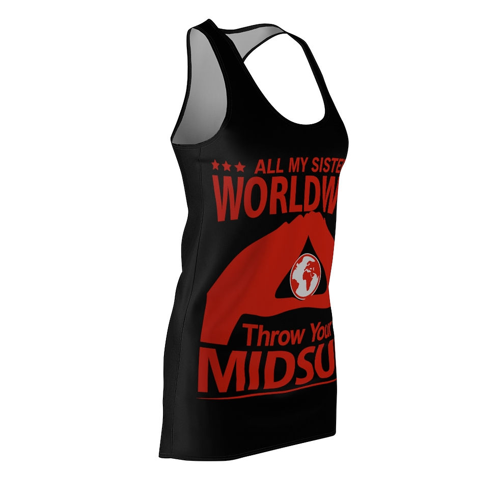 Thumbnail: Women's Cut & Sew Racerback Dress (Red/White)