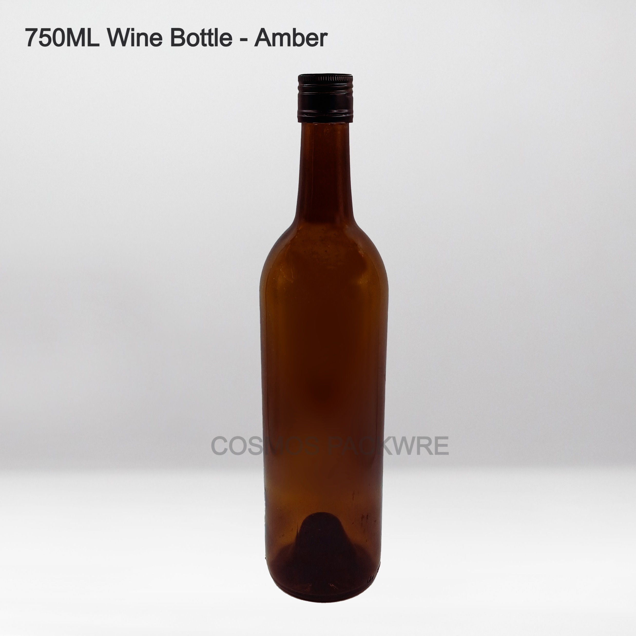 750ML Wine Bottle-29MM ROPP-Amber