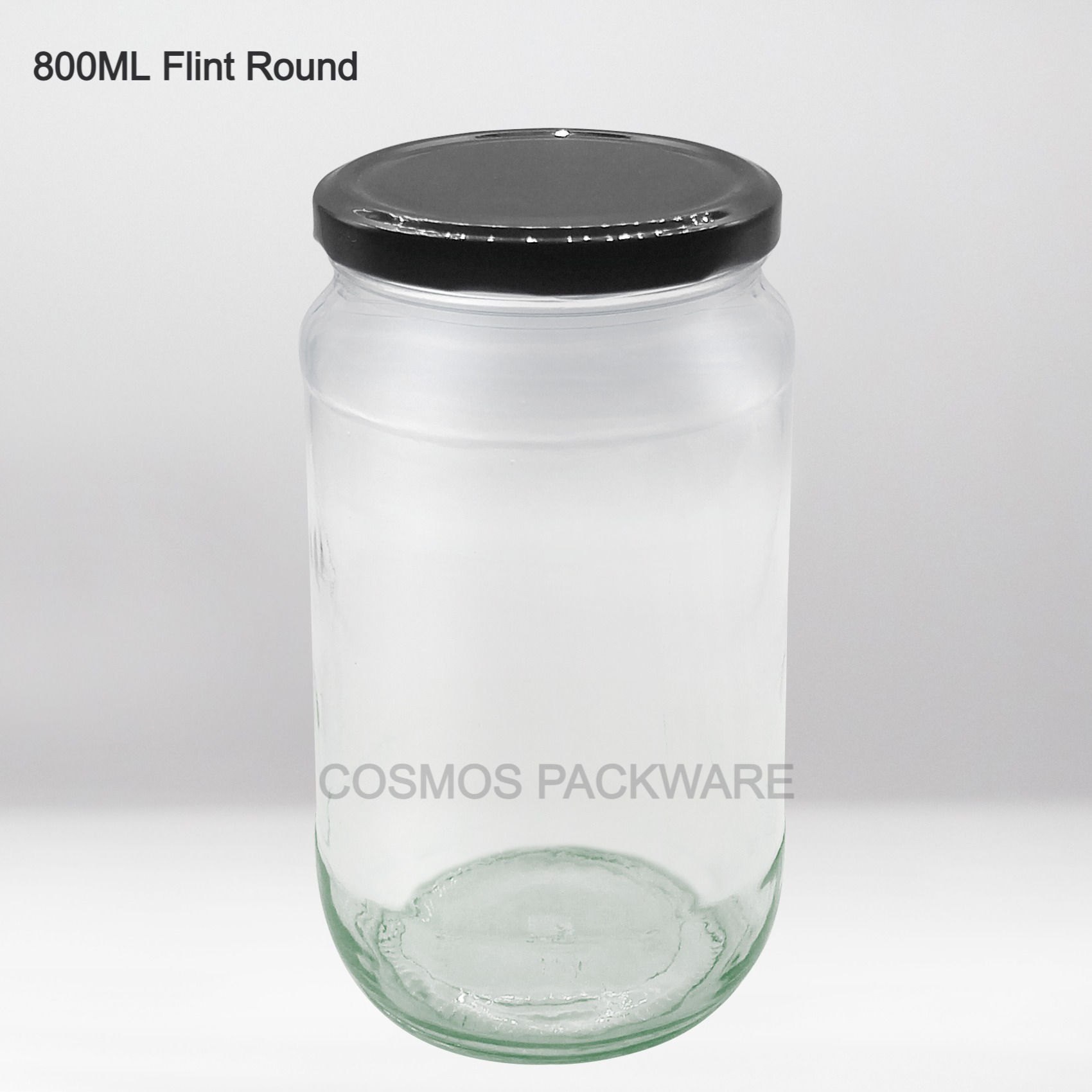 800ML Flint Round Jar - 82MM LC
