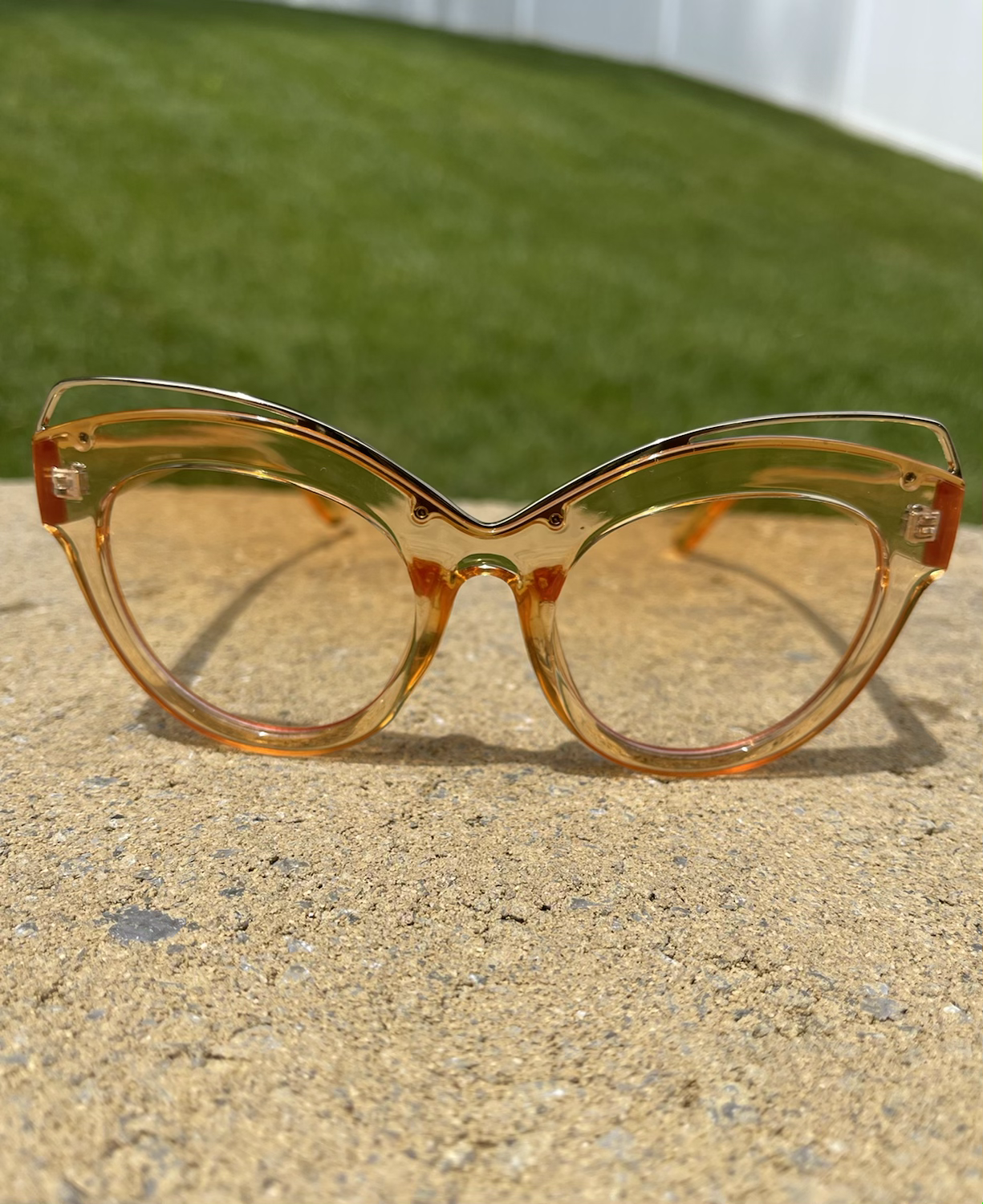 Preppy Chic Sunglasses (Tangerine Peach Color)