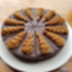 Chocolate almond espresso torte with ganache and sea salt caramel