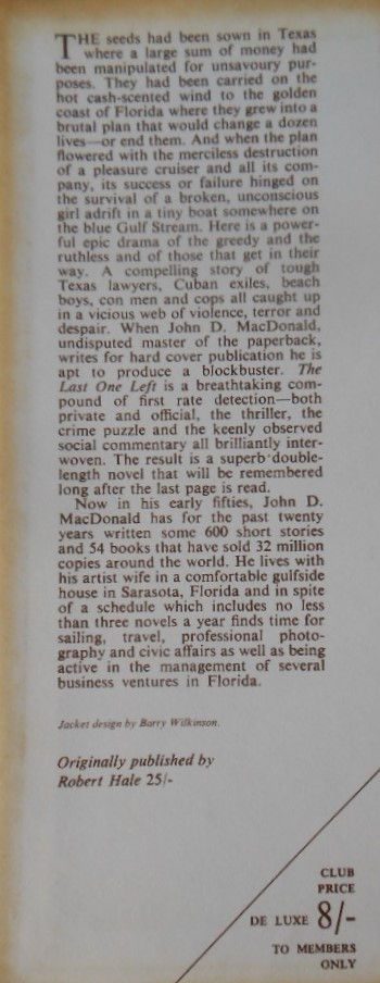 Thumbnail: The Last One Left by John D. MacDonald