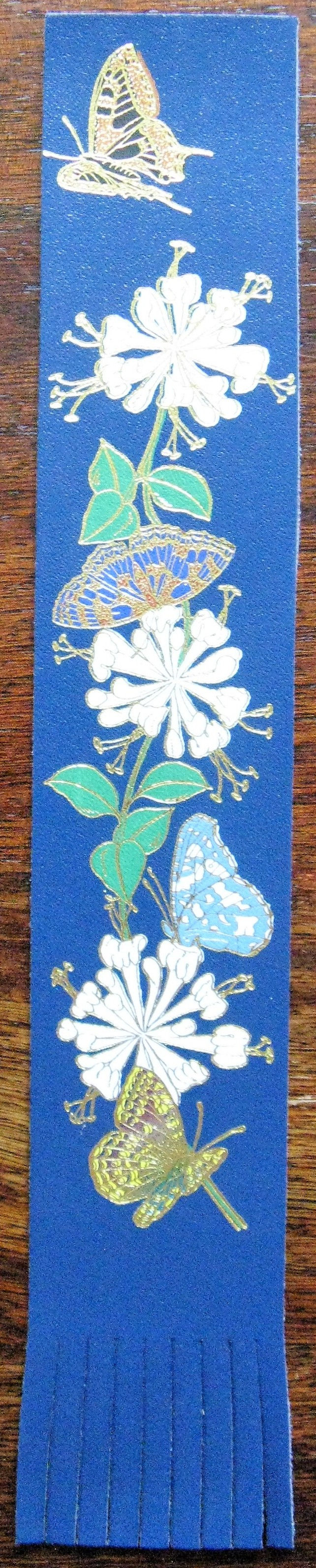 Butterflies Leather Bookmark