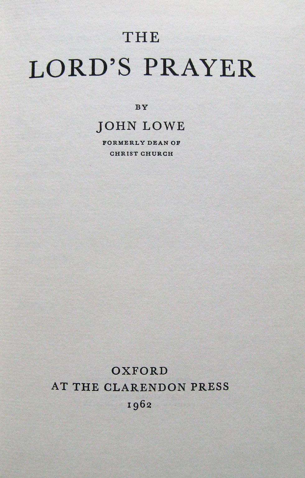 Thumbnail: The Lord’s Prayer by John Lowe. 1st Edition