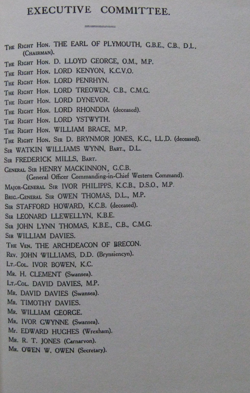 Thumbnail: Welsh Army Corps 1914 to 1919. Report to the Executive Committee