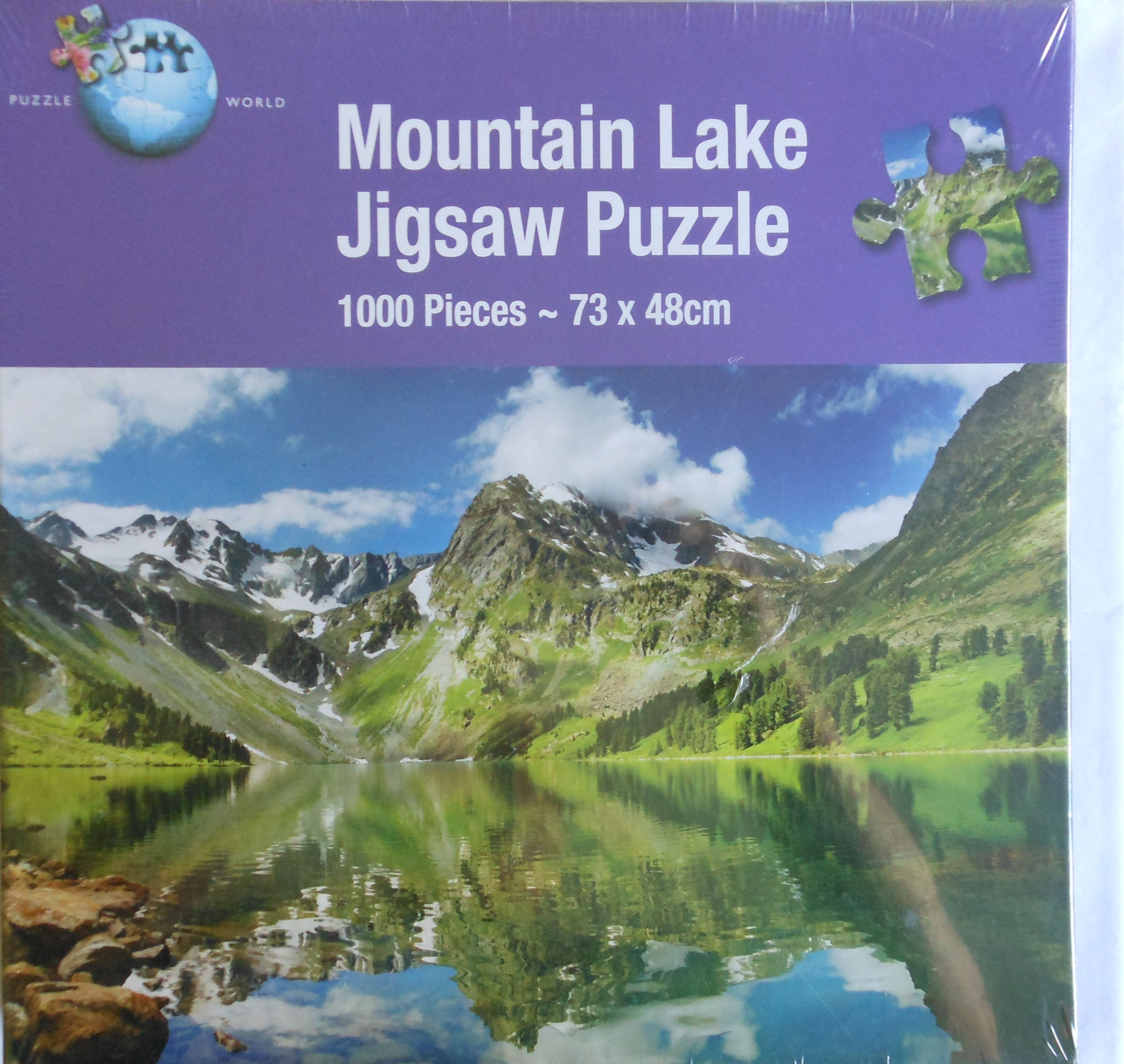Puzzle World 1000-piece jigsaw puzzle. Mountain Lake