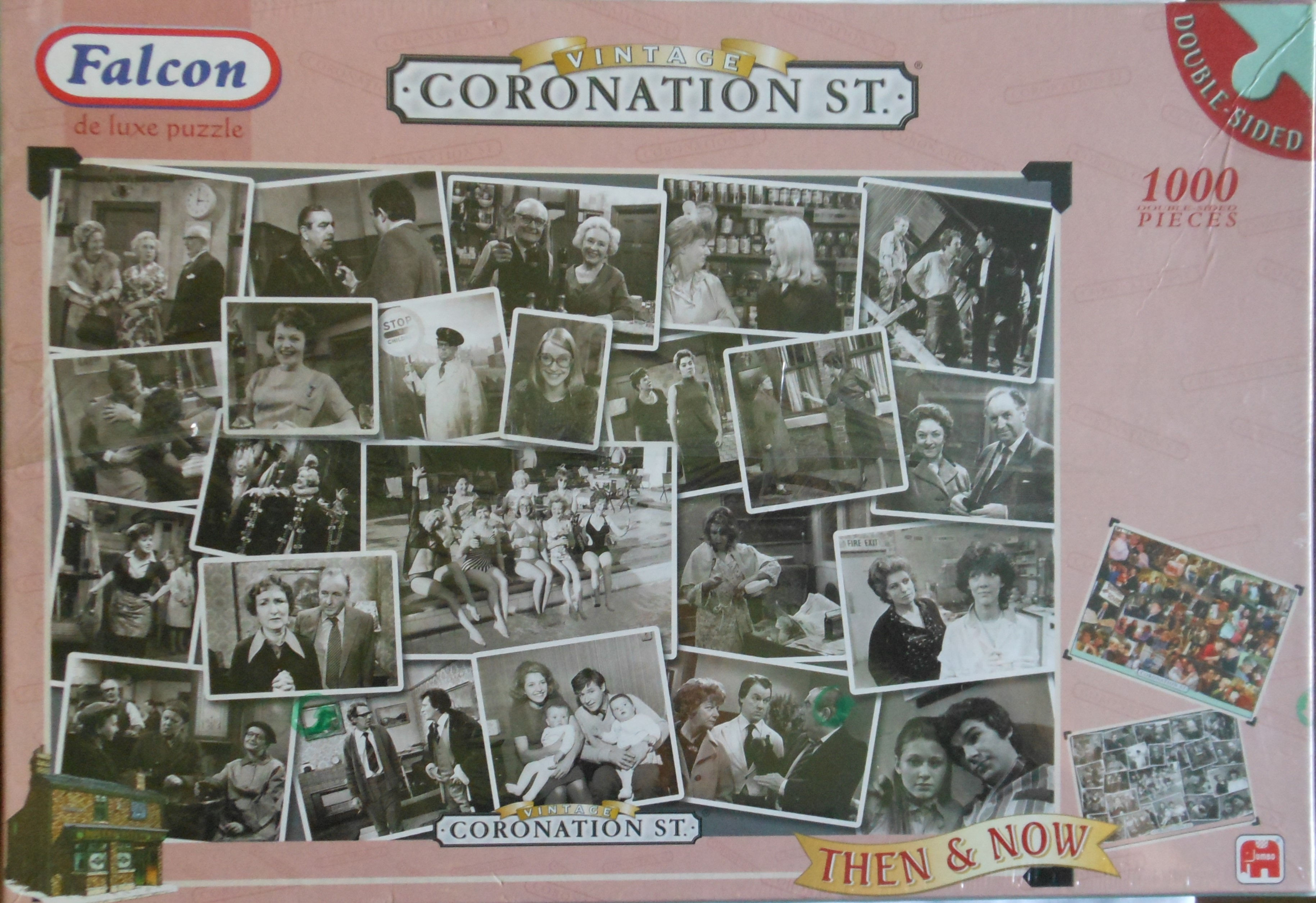 Falcon 1000-piece Jigsaw Puzzle. Coronation Street Now and Then. Double sided