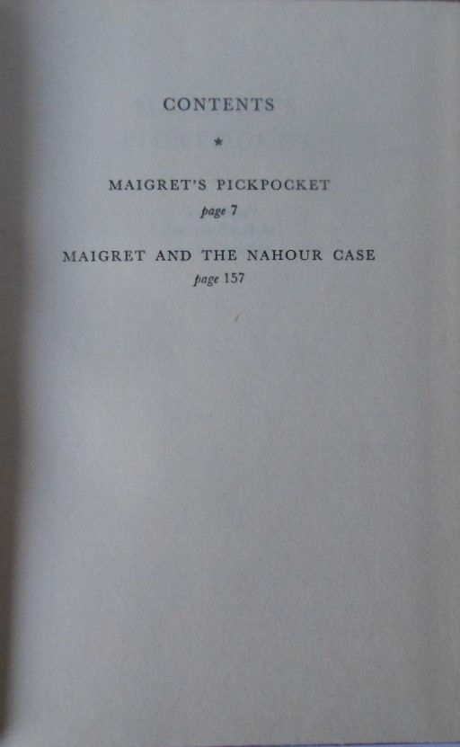 Thumbnail: Maigret’s Pickpocket and Maigret and the Nahour case by Simenon