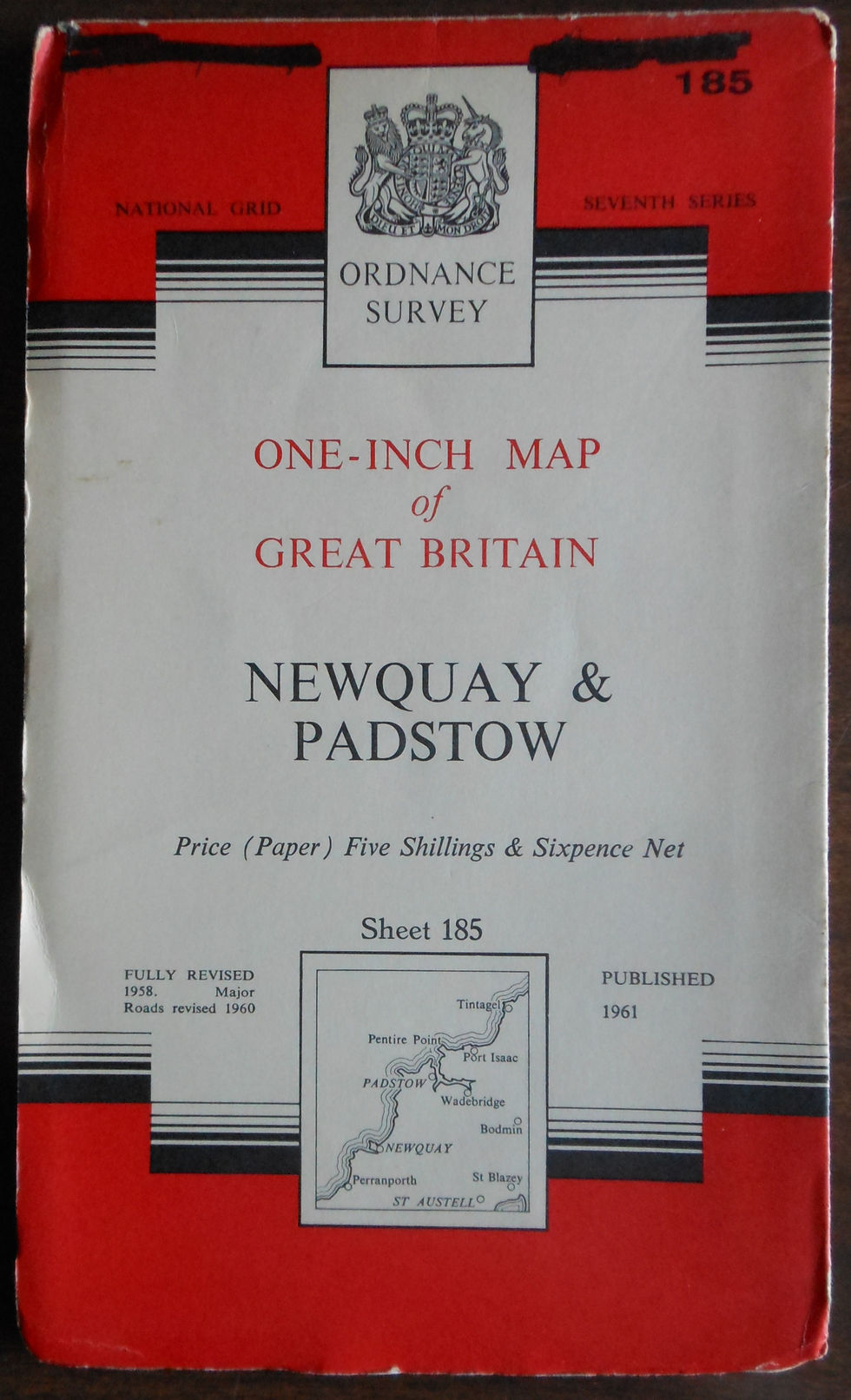 Thumbnail: Ordnance Survey. Newquay and Padstow. Sheet 185