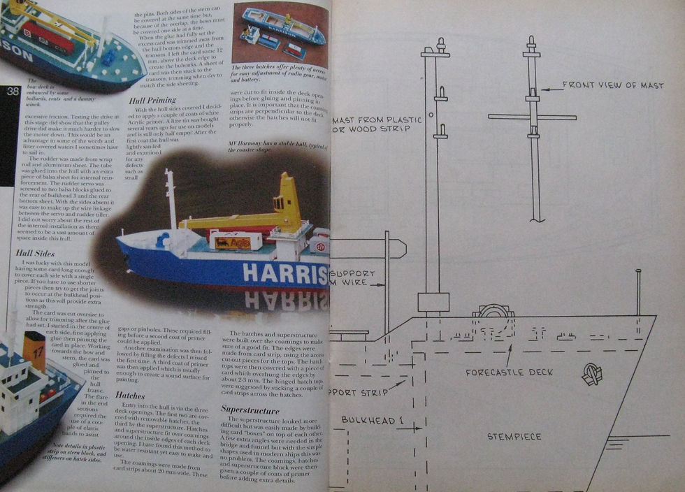 Thumbnail: Marine Modelling Magazine. July 1997. M.V. Harmony plans included
