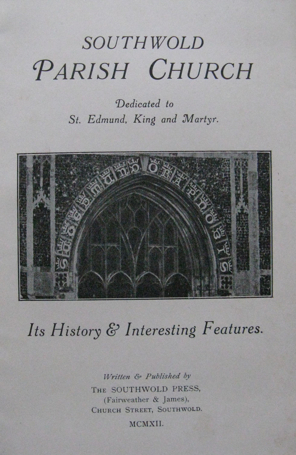 Thumbnail: Southwold Parish Church. Its History and Interesting Features. 1922