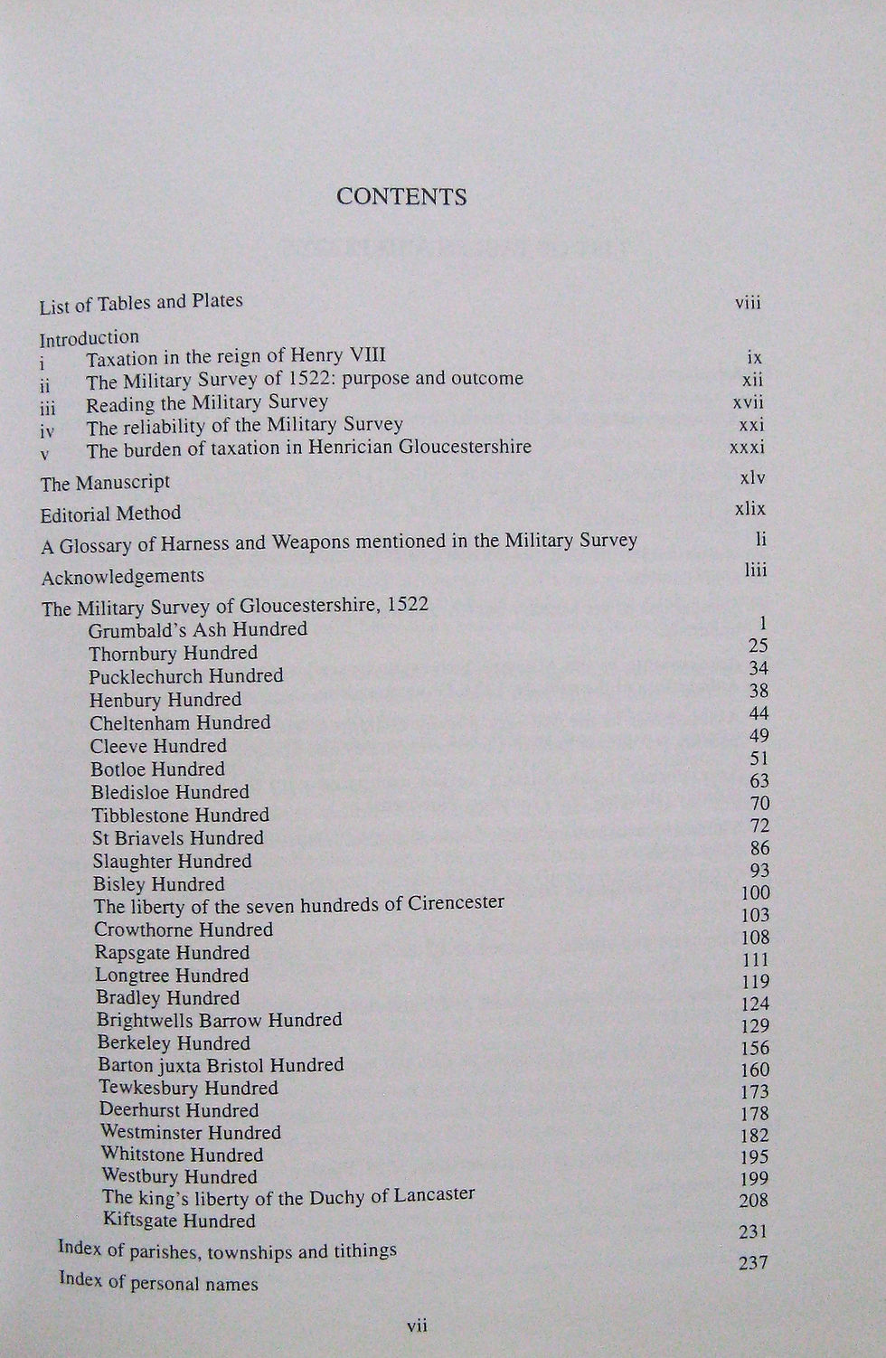Thumbnail: The Military Survey of Gloucestershire 1522. Gloucestershire Record Series. V6