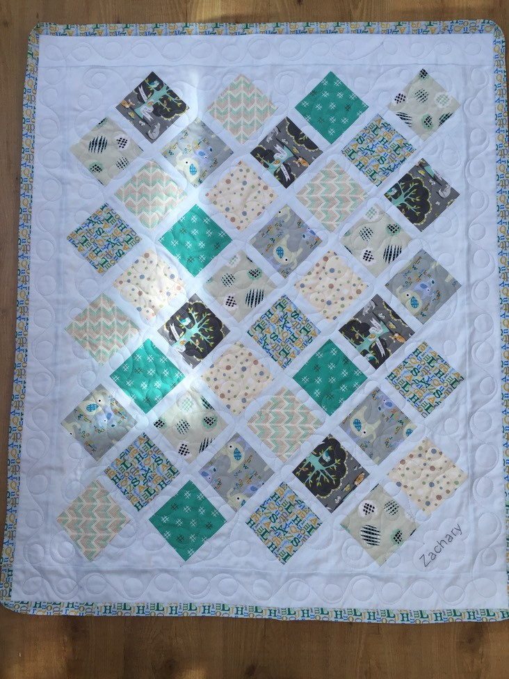 baby Zachary quilting and embroidery