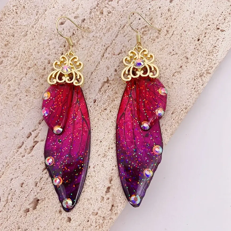 Thumbnail: Fairy Wing Drop Earrings