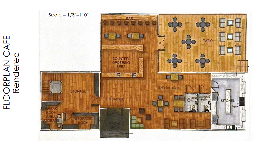 Café Buna Rendered Floor Plan