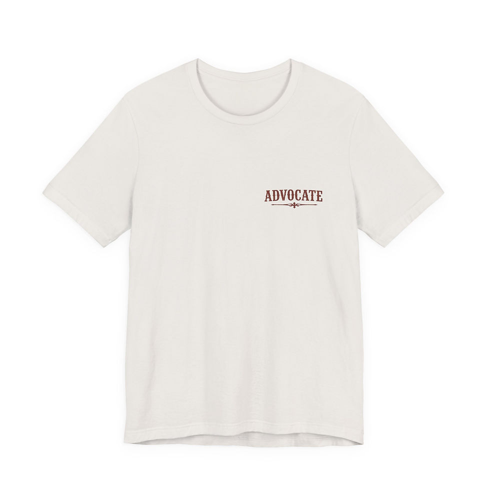 Thumbnail: Wild West Advocate Tee | Front & Back Print 
